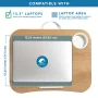 LapGear - Cup Holder Lap Desk (Fits up to 14" Laptop) - White Oak Woodgrain - Image 4
