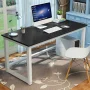 Hoffree 43 inch Computer Desk Home Writing Desk Office Furniture Computer Table Study Writing Table Workstation Modern Simple PC Desk for Small Spaces Home Office, Black - Image 1