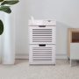 CNCEST Shoe Storage Cabinet Tipping Shoe Cabinet,White Shoe Rack Storage Organizer,Portable Shoe Rack Organizer,Cabinet for Heels,Slippers - Image 2