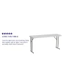 Kathryn 60 in. L Rectangle Granite White Plastic Top Event and Party Folding Table - Image 6