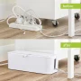 In-Box Cable Organizing Management Box for Under Desk in White - Image 5