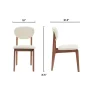 Elle Decor Coralie Dining Chair Set of 2 Buttercream - Image 5