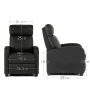 Modern Home Theater Recliner in Faux Black Leather Manual - Image 3