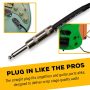 GLS Audio Instrument Cable - 1/4 Inch TS to 1/4 Inch - for Bass/Electric Guitar - Black/Grey Braided Tweed, 20 Ft - Electric Guitar Cable - Image 2
