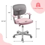 Gymax Kids Desk Chair Adjustable Height Children Study Chair w/ Auto Universal Casters Pink - Image 3