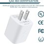 USB Charger Block, Wall Charger, 2.1A 2-Muti Dual Port Plug Power Adapter Fast Charging Station Box Base Brick Cargador for iPhone 12/12Pro/ 11 Pro Max/X/8/7, Samsung Galaxy S21+ S20 USB A Phone Cube - Image 4
