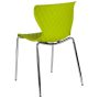 Plastic Stackable Side Chair in Green - Image 3