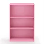 Furinno JAYA Simple Home 3-Tier Adjustable Shelf Bookcase, Pink - Image 2