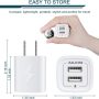 USB Charger Block, Wall Charger, 2.1A 2-Muti Dual Port Plug Power Adapter Fast Charging Station Box Base Brick Cargador for iPhone 12/12Pro/ 11 Pro Max/X/8/7, Samsung Galaxy S21+ S20 USB A Phone Cube - Image 5