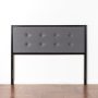 Zinus Barbara Upholstered Metal Headboard, King, Gray - Image 1