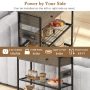 Narrow Console Table with 2 Drawers and 2 Metal Mesh Shelves - Image 6