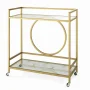 Better Homes & Gardens Nola Mid-Century Metal & Glass Bar Cart, Gold Finish - Image 2