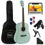 Best Choice Products 41in Full Size All-Wood Acoustic Guitar Starter Kit w/Gig Bag, E-Tuner, Pick, Strap - SoCal Green - Image 1