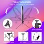 Zacro 12" RGB Selfie Ring Light with Tripod Stand, Dimmable LED Ring Light with Remote & Phone Holder for Live Streaming/Makeup/YouTube/Tiktok, Shooting with 10 Brightness Level & 3 Light Modes - Image 5