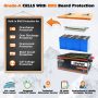 [US Direct] Cloudenergy LiFePO4 Battery 12V 300Ah 3.84kWh 2560W Deep Cycle with Longer Runtime Built-in 100A BMS 6000+Cycles & 10 Year Lifetime Perfect in Solar/Energy Storage System RV, Marine, Backup Power - Image 3