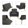 29 in. Wide Black Modern Linen Accent Single Armchair - Image 2