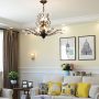 Garwarm 8-Light Vintage K9 Crystal Chandeliers Ceiling Lights Crystal Pendant Lighting Ceiling Light Fixtures Chandeliers Lighting for Living Room Bedroom Restaurant Porch Chandelier(Gold) - Image 5