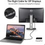 USB C to DisplayPort Cable 10ft (4K@60Hz, 2K@165Hz), uni Sturdy Aluminum DisplayPort to USB C Cable [Thunderbolt 3 Compatible] for MacBook Pro 2020, MacBook Air/iPad Pro 2020, XPS 15/13 - Image 4
