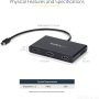StarTech.com 3-Port Multi Monitor Adapter - Mini DisplayPort to HDMI MST Hub - Triple 1080p/Dual 4K 30Hz - Video Splitter for Extended Desktop Mode on Windows Only - mDP 1.2 to 3x HDMI (MSTMDP123HD) - Image 3