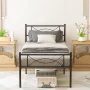 Yoneston Easy Assembly Metal Bed Frame Twin Platform Bed Frame with Headboard Footboard No Box Spring for Kids Adult - Image 1