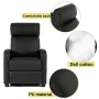 Modern Home Theater Recliner in Faux Black Leather Manual - Image 4