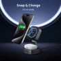 UGREEN - MagFlow 2-in-1 Wireless Charger for iPhone 12-17 Series and AirPods, Compact Foldable Charging Station (No Adapter) - Black - Image 2