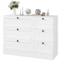 Homfa 6 Drawer White Dresser for Bedroom, Wood Chest of Drawers, Storage Cabinet for Living Room - Image 5