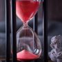 Hourglass Timer with Red Sand, 45 Minute Wooden Frame - Image 4