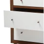 Baxton Studio Harlow Mid-century Modern Scandinavian Style White and Walnut Wood 6-drawer Storage Dresser - Image 5