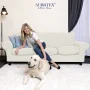 Subrtex Textured Grid Stretch Sofa Cover Couch Slipcover with Separate Cushion Cover (White, Sofa) - Image 2