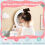 Kids 2-in-1 Princess Makeup Table and Chair Set with Removable Mirror - Image 6