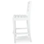 La Casa Cafe White Plastic Outdoor Patio Bar Side Chair - Teak Frame, Teak Seat - Image 2