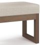 Milltown Platinum Upholstered Tweed Look Fabric Rectangle Footstool Ottoman 27 in. W Ottoman - Image 6