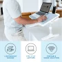 LapGear - Adjustable LapTop Bed Desk (Fits up to 17" Laptop) - Gray - Image 2