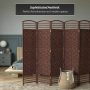 5.5 ft. Dark Red 5-Panel Room Divider - Natural - Image 6