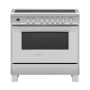 Fisher & Paykel - 36 in. Wide 5 Elements Classic Series 4.9 Cu. Ft. Freestanding Electric Induction Convection Range with Self-Cleaning - Stainless Steel - Image 1