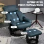 HOMCOM Silla de Masaje Recliner con Taburete, Giro de 360° Recliner, Negro - Image 3