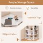 White 3-Tier Corner Cabinet with Charging Station for Bedroom - Image 6