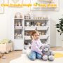 4-Tier Kids Bookshelf and Toy Storage Rack with 8 Toy Organizer Bins - Image 2