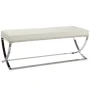 Walton Leatherette Upholstered Tufted Accent Bench White - Image 6