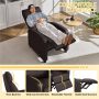 Compact Mid-Century Recliner Sofa Chair for Small Spaces Bedroom Apartment - Image 6