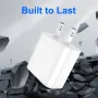 2Pack 20W Type C Charger Block with 6ft USB C to L Cable, PD Fast Charger Compatible with iPhone, iPad, iPod - Image 3