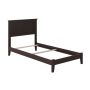 Nantucket Espresso Brown Solid Wood Frame Twin Panel Bed - White - Image 2