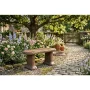 Aged Brown Slate Concrete Garden Bench - Image 3
