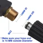 1/4" High Pressure Washer Gun 4000 PSI Car Wash Foam Spray Short Wand w/ Nozzle - Image 3