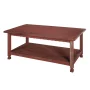 Country Cottage 42 in. Red Antique Finish Large Rectangle Wood Coffee Table with Shelf - Image 2
