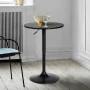 Bentley Adjustable Pub Table in Black Brushed Wood and Black Metal - Image 1