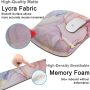 Keyboard Wrist Rest Memory Foam Ergonomic Mouse Pad with Computer Wrist Support Set with Non-Slip Rubber Base Coaster for Home, Office Easy Typing and Pain Relief - Pink Gold Marble - Image 3