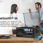Victor VWRP-4200 Cosmopolitan 8-in-1 Turntable Music Center with 3-Speed Record Player, CD/MP3/Cassette Player, AM/FM Radio, Dual Bluetooth in & Out, USB Playback & Recording - Image 3