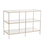 SEI Furniture Knox Glass Top Console Table in Gold - Image 2